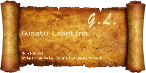 Gusatu Leontina névjegykártya